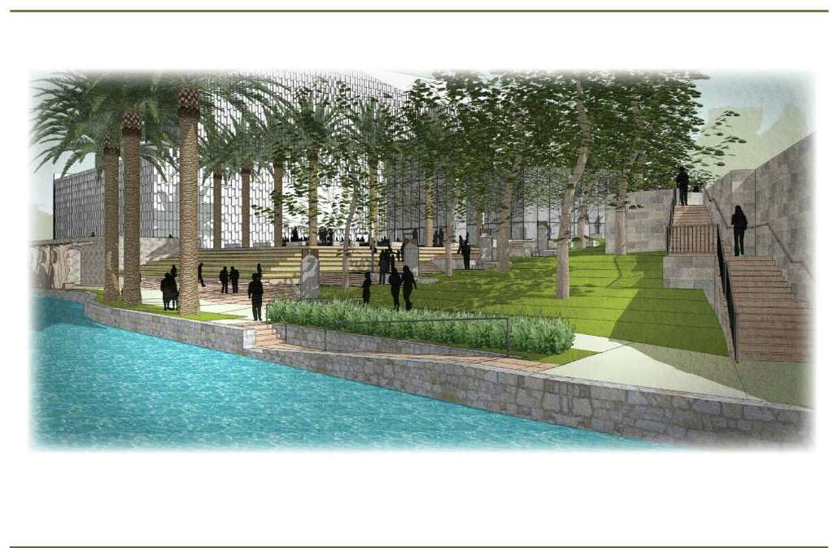 Rendering of Medal of Honor Portal which is the pathway leading to the Tobin Center.