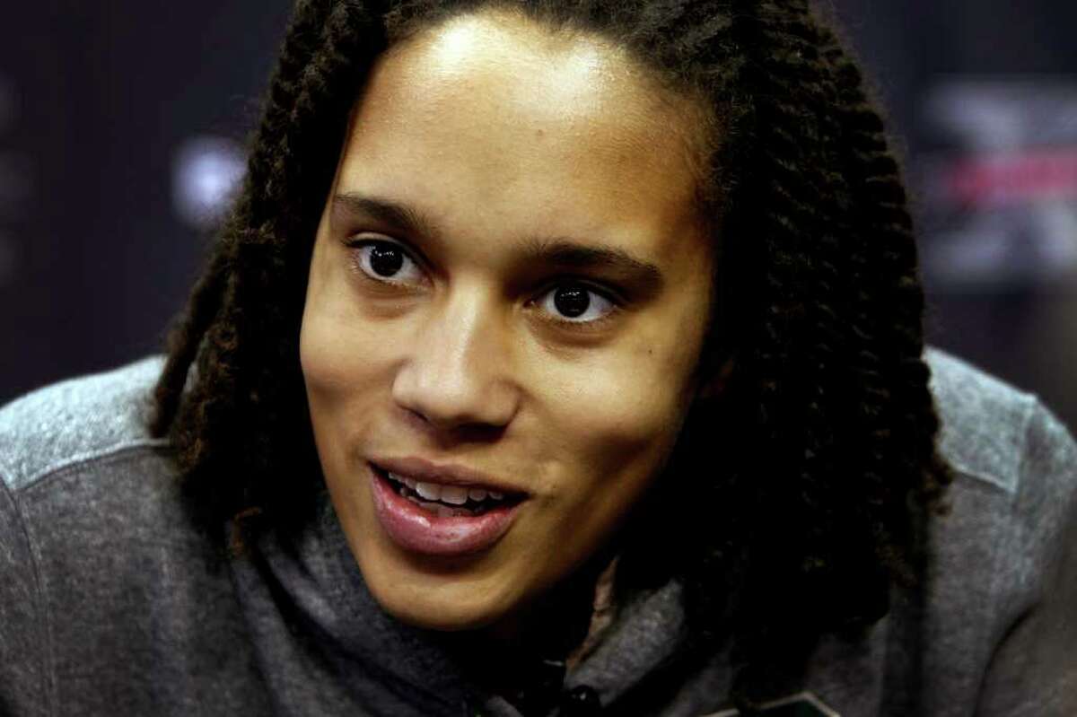 Baylor's Brittney Griner was happy Tuesday, but don't mention last season's final game with A&M to her.