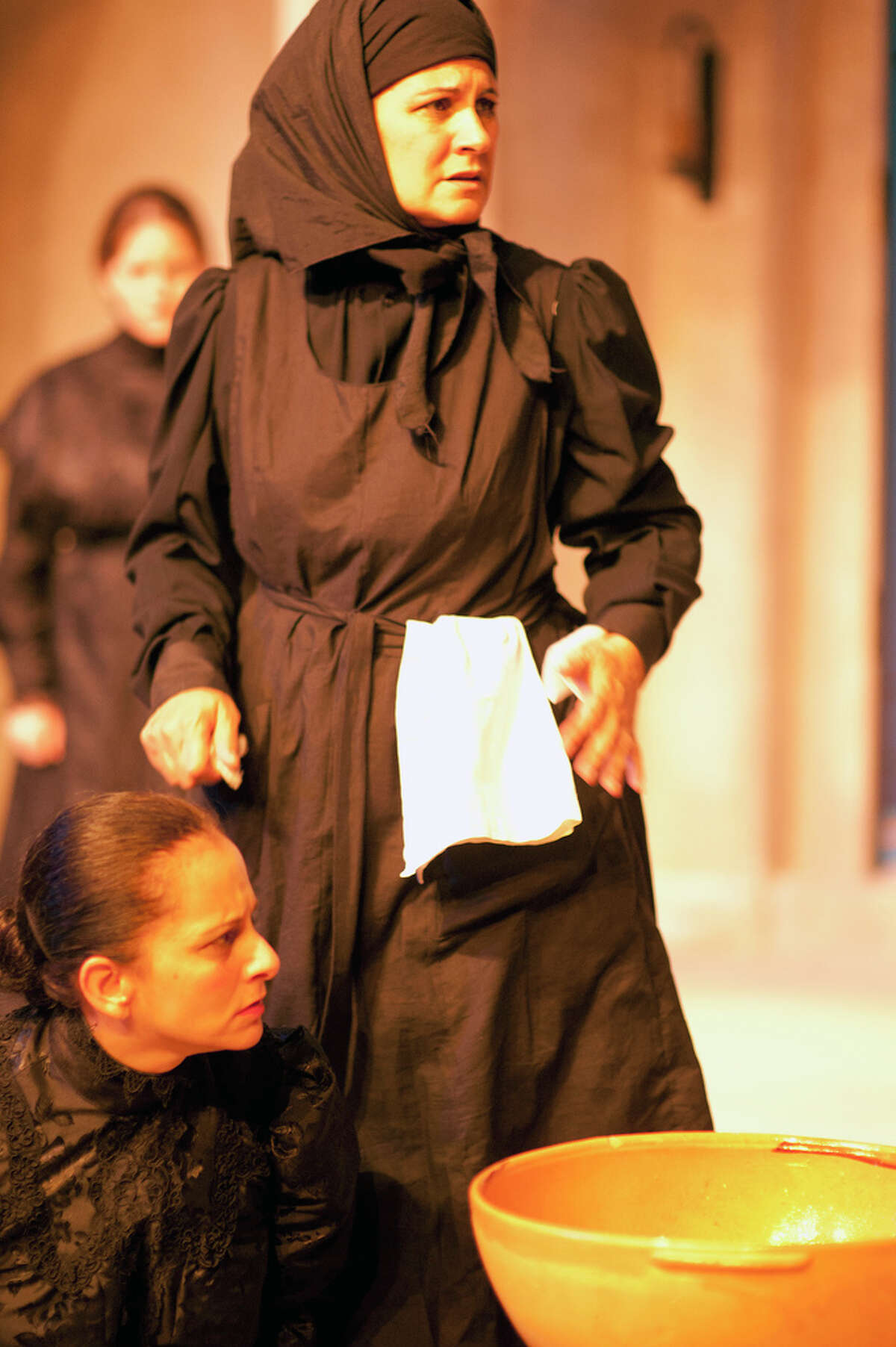 Gypsy Pantoja (from left) and Marisa Varela appear in the Classic Theatre staging of "The House of Bernarda Alba." Courtesy  Dwayne Green