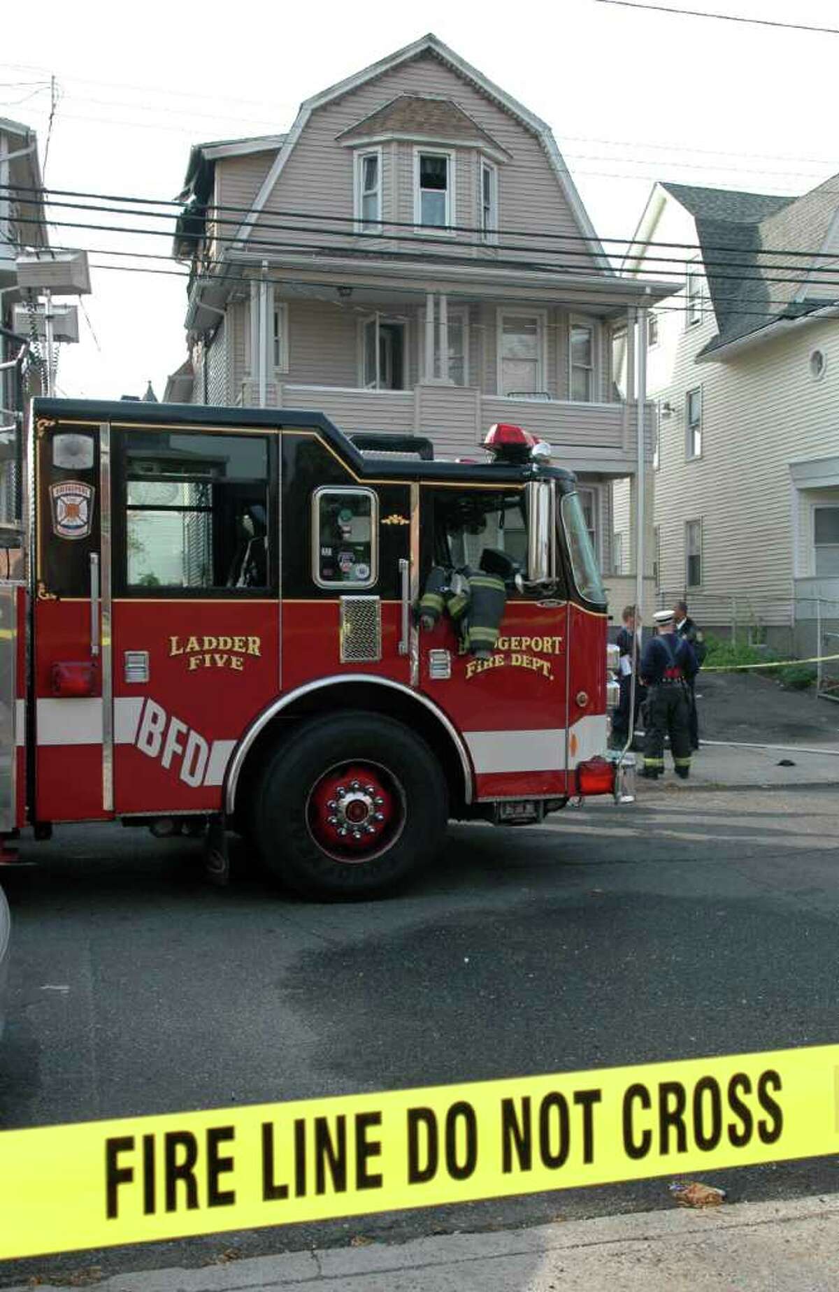 A 7-year-old boy was killed in an early morning in a house fire at 81 Highland Avenue in Bridgeport, Conn. on Monday Oct. 24, 2011. The fire began around 5 a.m., and all those in the house were sleeping at the time, and were awakened by the blaze according to Assistant Chief Dominick Carfi. The boy, who was not immediately identified, was trapped in a third-floor room engulfed by flames, firefighters said.