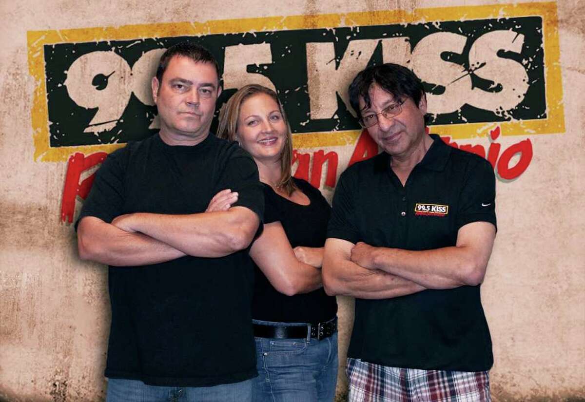 John Lisle (left) and Steve Hahn are out of the KISS radio lineup, the station announced this week. Kelley Kendall will reportedly stay with the station in some capacity.
