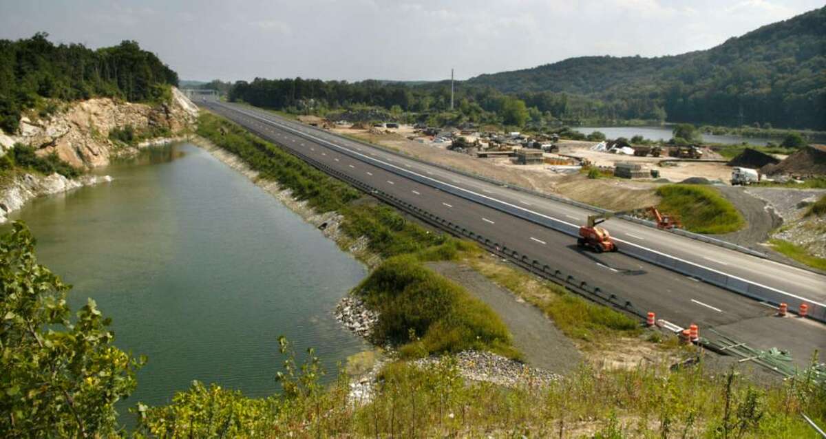 Carol Kaliff/staff photographer. The Route 7 Bypass in Brookfield goes through the old Quarry.