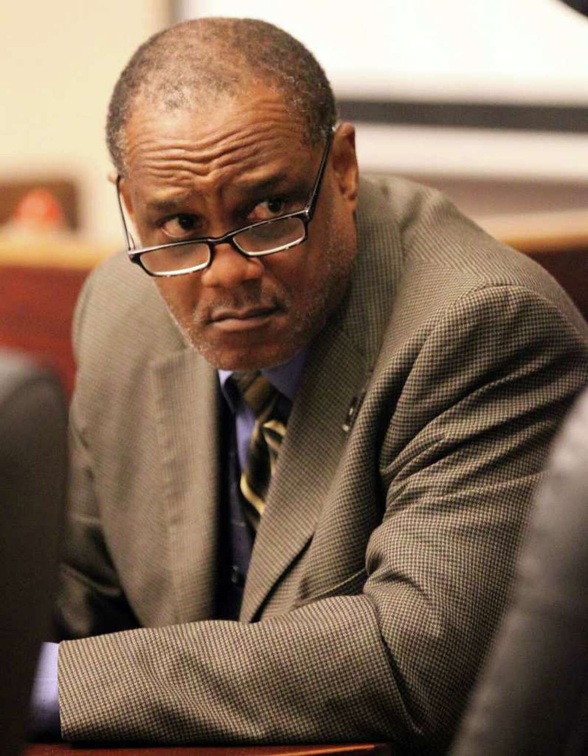 Former Bexar County Democratic Party treasurer Dwayne Adams is accused of embezzling about $200,000 from the party. His attorney blames another former party official.