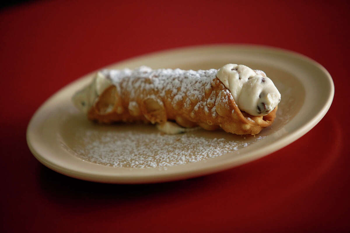 Housemade cannoli is infused with cinnamon.