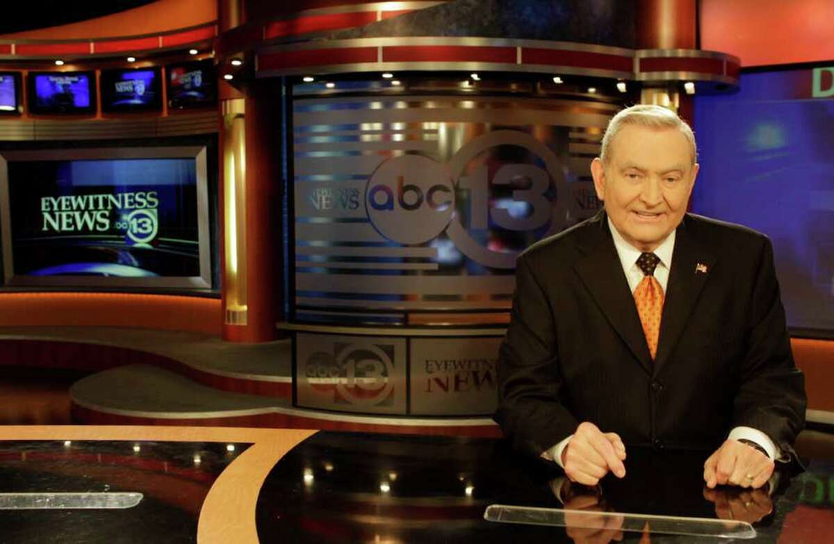 Dave Ward, news anchor, at the anchor desk at Channel 13 Studio, 3310 Bissonnet, 3310 Bissonnet, Friday, Oct. 28, 2011, in Houston. Dave's 45th anniversary at KTRK is on November 9. On November 5, he will be inducted into the Silver Circle of the Lone Star Chapter of the Emmy's Academy of TV, Arts and Sciences. He will be awarded a Lifetime achievement award in News Broadcast/TV. ( Melissa Phillip / Houston Chronicle )