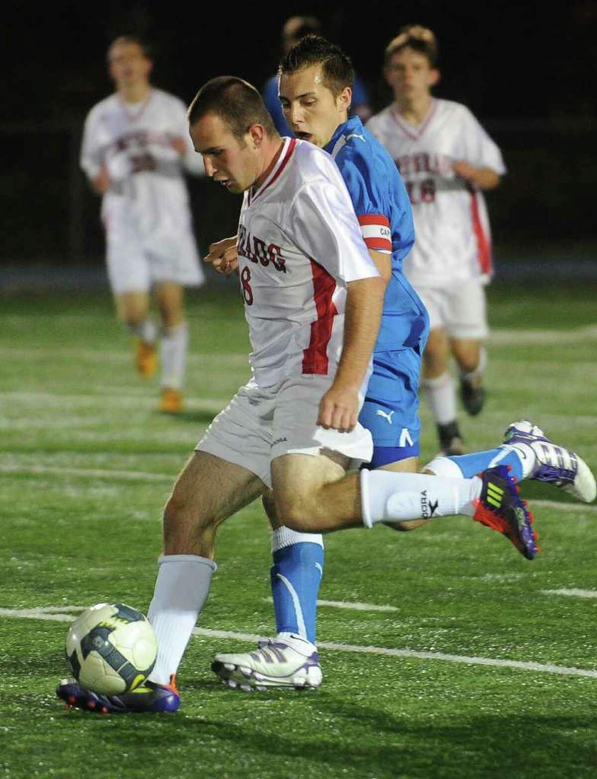 Bunnell vs. Pomperaug in the SWC Championship game at Bunnell High School in Stratford on Monday, November 7, 2011.