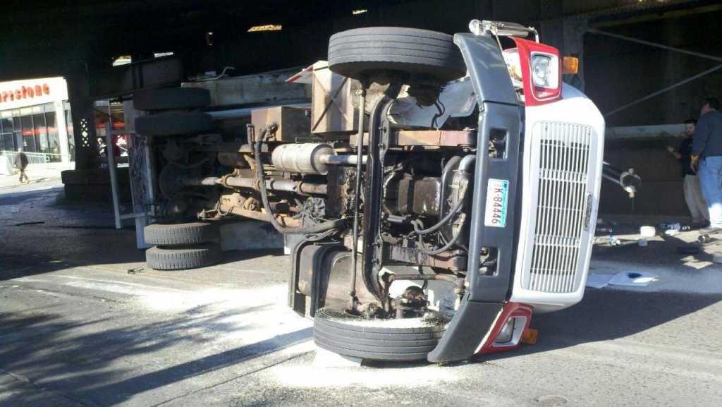 Route 1 reopens following truck rollover