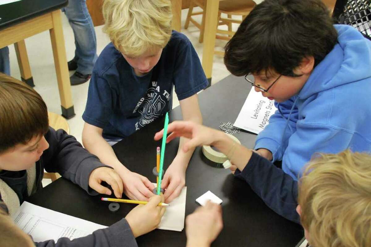 Fifth graders from the Ballston Spa School District participate in "Engineering is Elementary." (Provided)