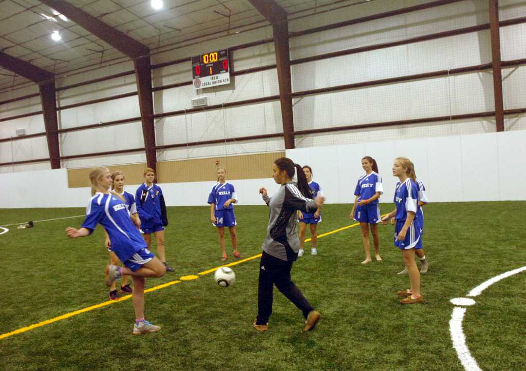 Cris Quinn indoor soccer field kicks off year round play