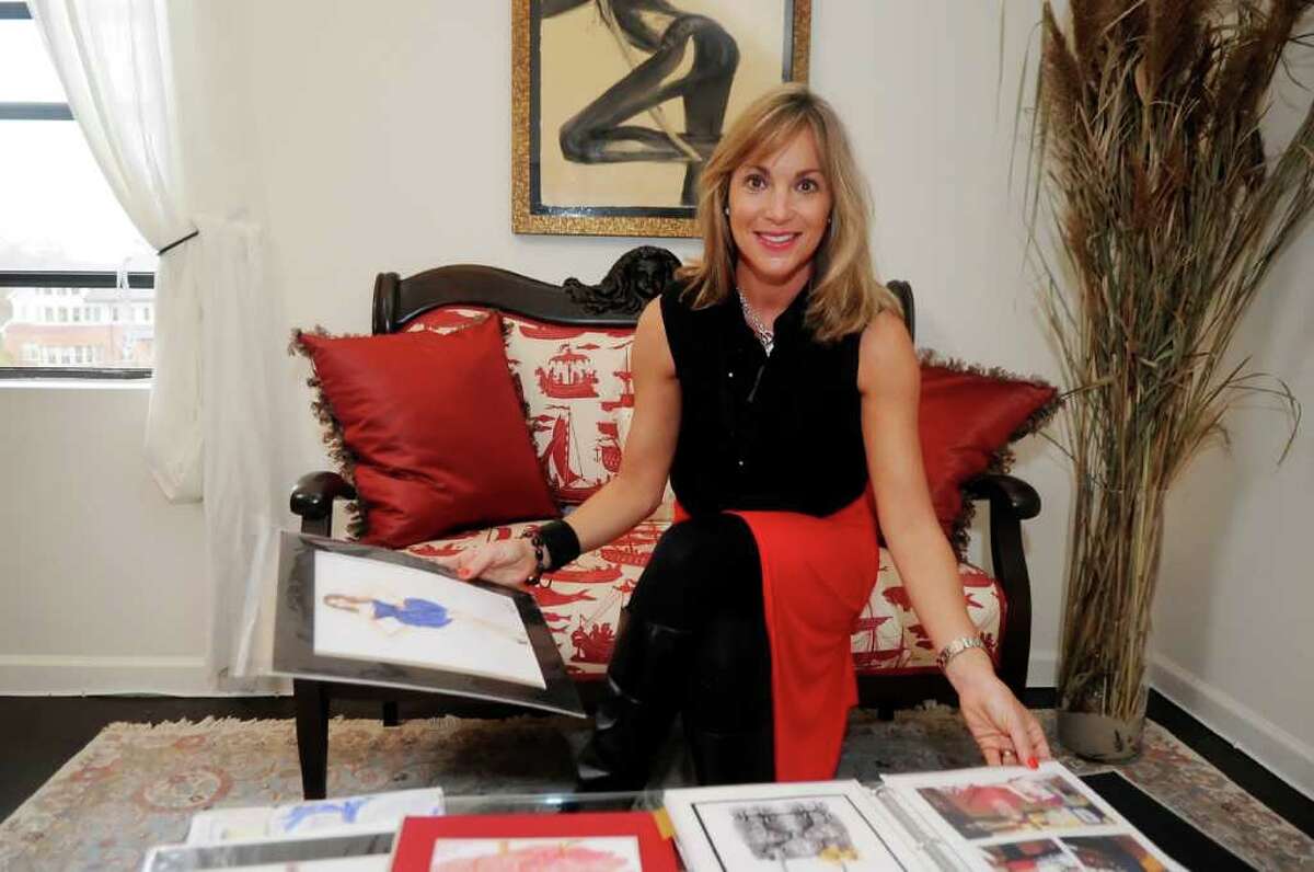 Wendy DeFeudis, owner of VeryWendy Designs, who recently moved her one-person design shop from NYC to Cos Cob. She is in her studio/apartment Wednesday, Nov. 16, 2011.