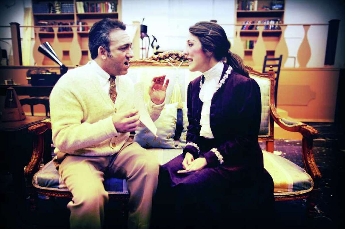 MORRIS MALAKOFF COMMANDING: Luther Chakurian and Kristina Sullivan star in Masquerade Theatre's production of My Fair Lady.