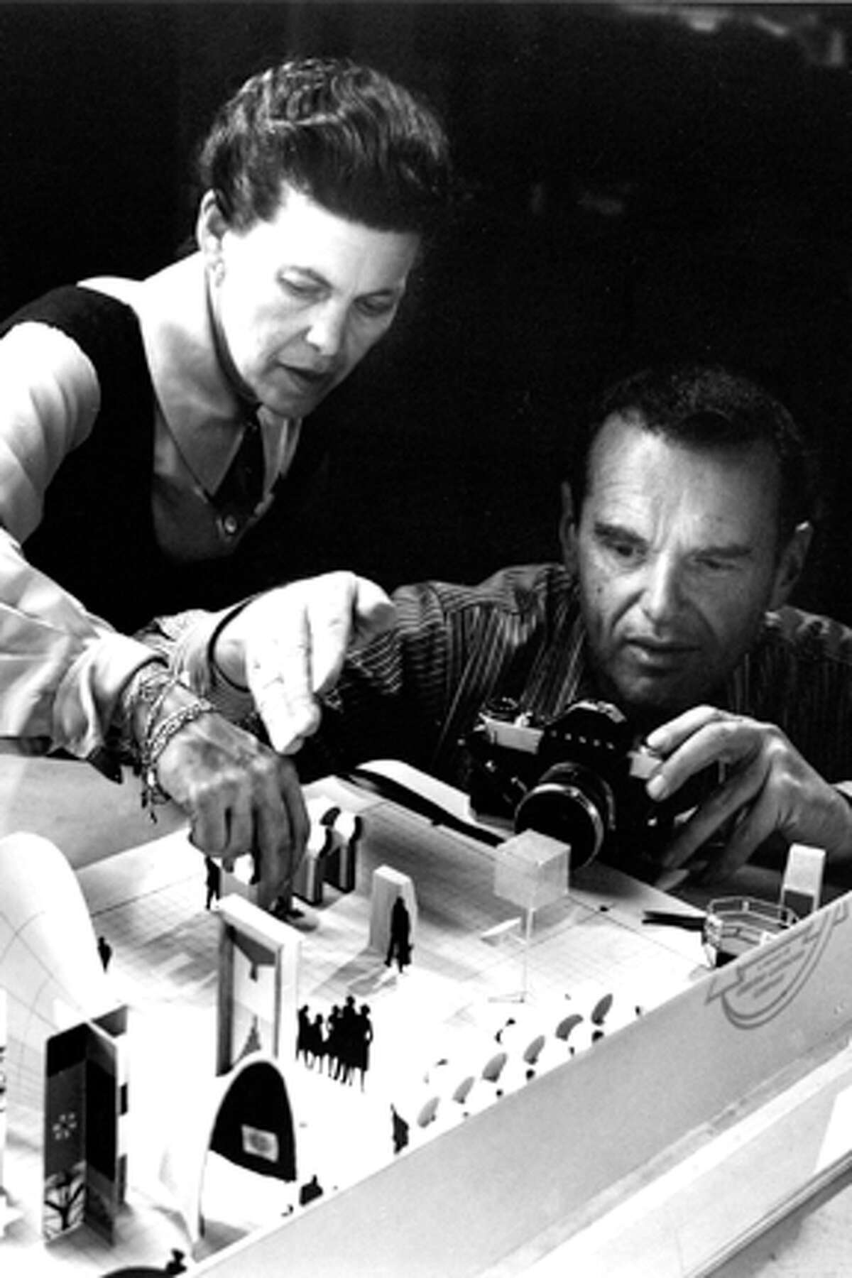 Ray Eames and Charles Eames as seen in "Eames: The Architect and the Painter."