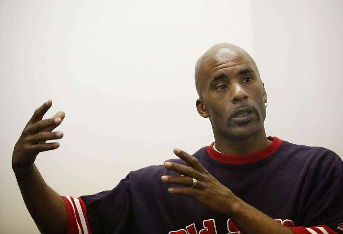 Kenneth Carrethers, 41, a resident of Oakland, Calif., claims he was unjustly roughed up and arrested by a group of BART officers including ex BART officer Johannes Mehserle at the Oakland Coliseum BART Station on Novemeber, 15, 2008. He spoke to the media in the San Francisco offices of his lawyer, John Scott on January 14, 2009. Ran on: 11-21-2011 Kenneth Carrethers