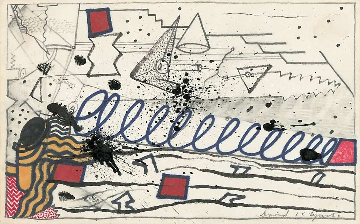 Untitled, undated drawing in mixed media on paper by David Lynch
