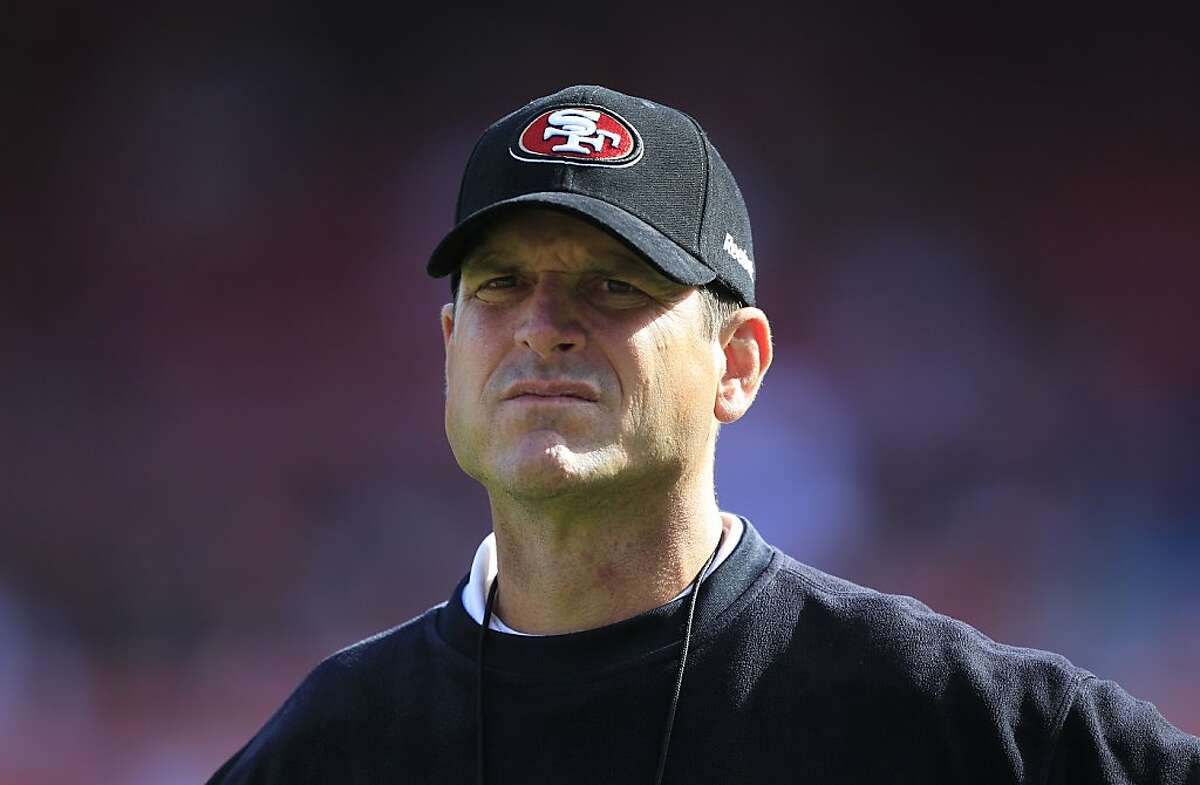 San Francisco 49ers head coach Jim Harbaugh before an NFL football game against the New York Giants in San Francisco, Sunday, Nov. 13, 2011. (AP Photo/Marcio Jose Sanchez) Ran on: 11-22-2011 Turkey Day in Baltimore wasnt Jim Harbaughs top choice, even if it means a family reunion. Ran on: 11-22-2011 Turkey Day in Baltimore wasnt Jim Harbaughs top choice, even if it means a family reunion.