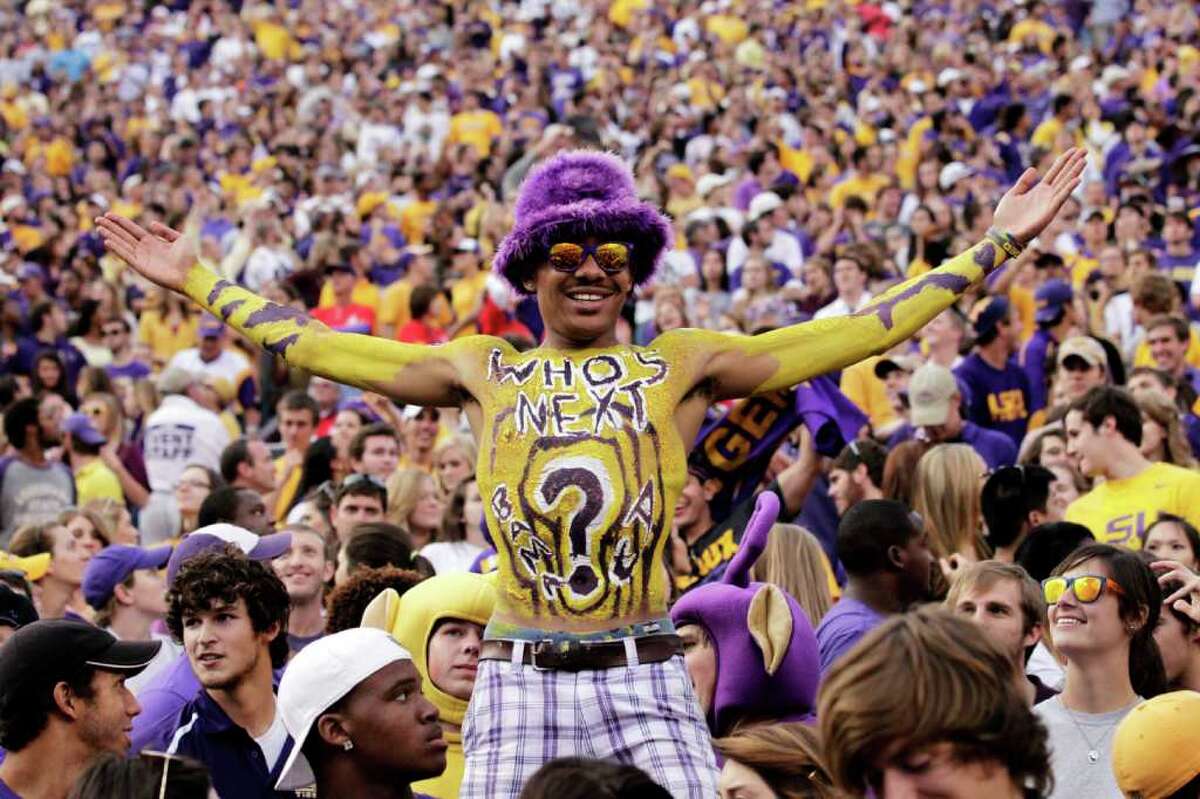 No. 8: LSU Team: Tigers Colors: Royal purple and old gold Source: USA Today