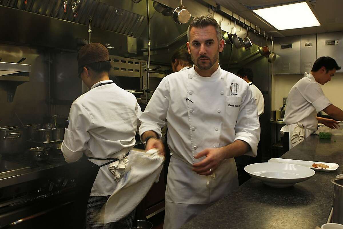 David Bazirgan who is the new head chef of Fifth Floor restaurant in San Francisco, Calif., in his kitchen on Monday, March 22, 2011.
