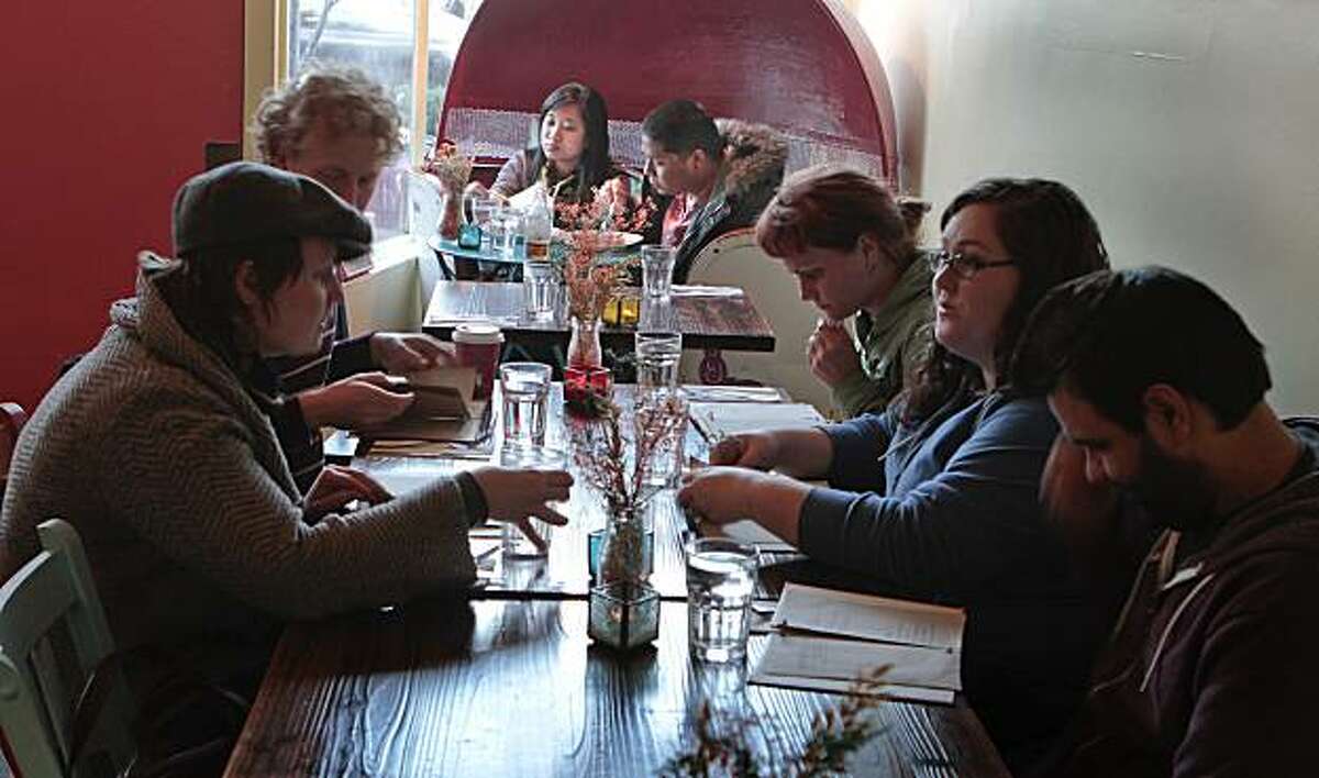 Diners enjoy dinner at Straw restaurant in San Francisco, Calif., on Friday February 25th, 2011.