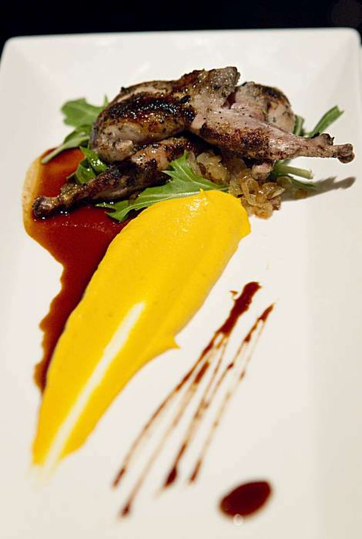 The grilled quail appetizer is seen at 25 Lusk in San Francisco, Calif., on Monday, December 13, 2010.
