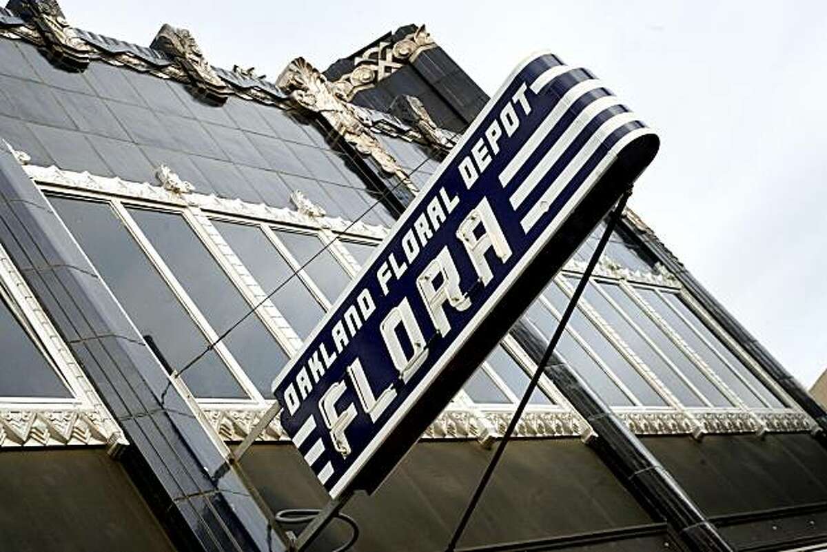 The exterior, showing the beautiful Art Deco building, at Flora, in Oakland, Calif. on Wednesday May 14, 2008. Katy Raddatz / The San Francisco Chronicle
