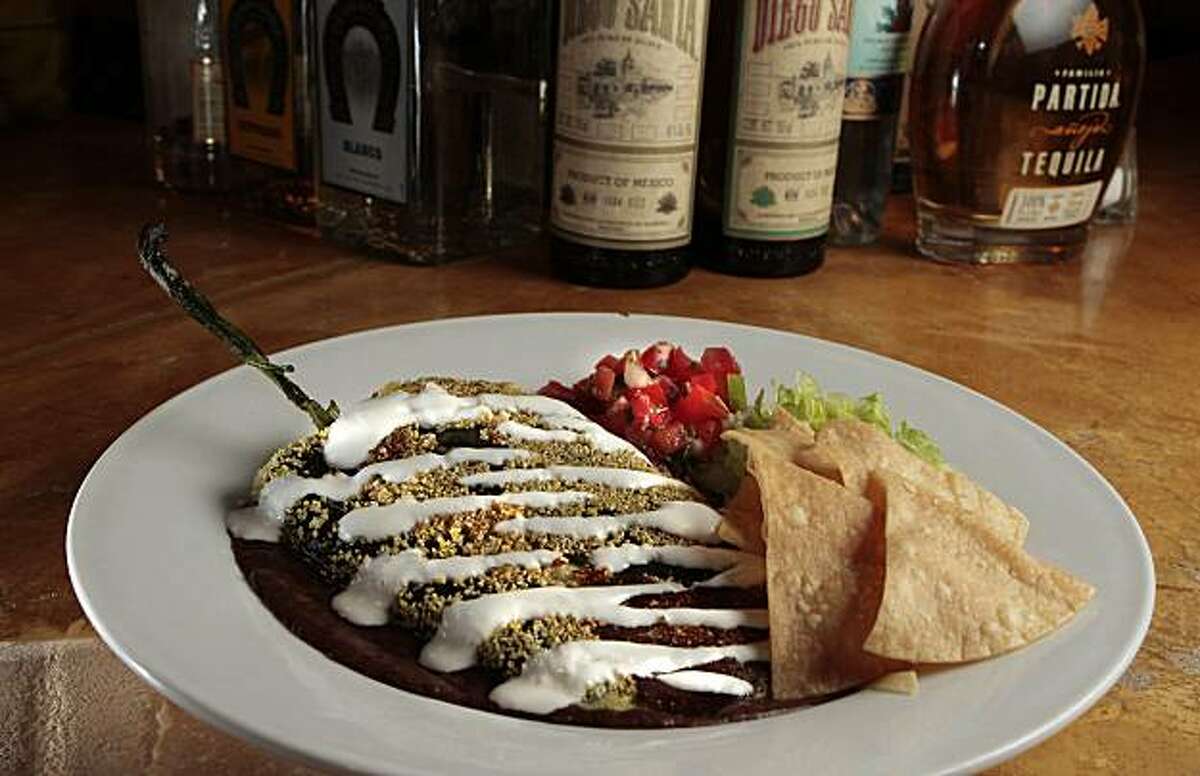 The vegetarian Chile Relleno at the Hydro Grill in Calistoga, Calif., is seen on Saturday, December 4, 2010.