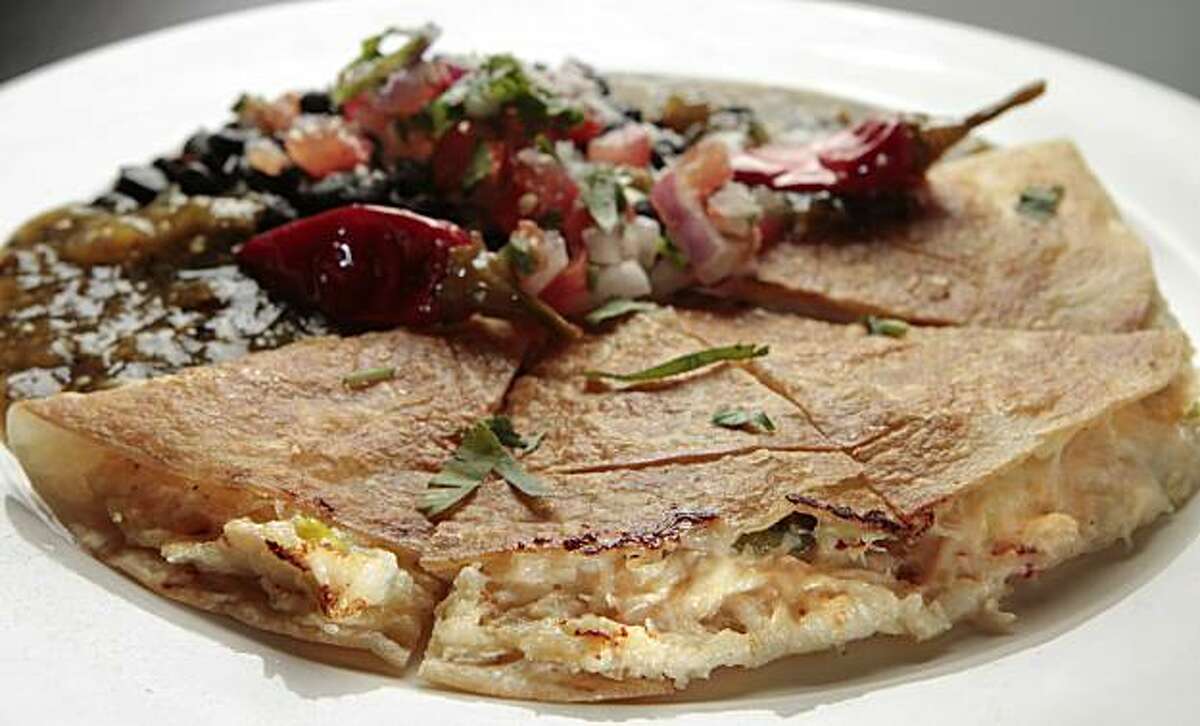 The Dungeness Crab quesadilla at Bistro Sabor in Napa, Calif., is seen on Saturday, Dec. 4, 2010.
