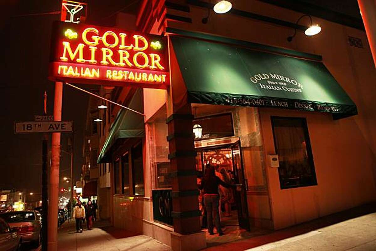 The Gold Mirror italian restaurant during the dinner hour in San Francisco, Calif., on Friday, October 15, 2010.