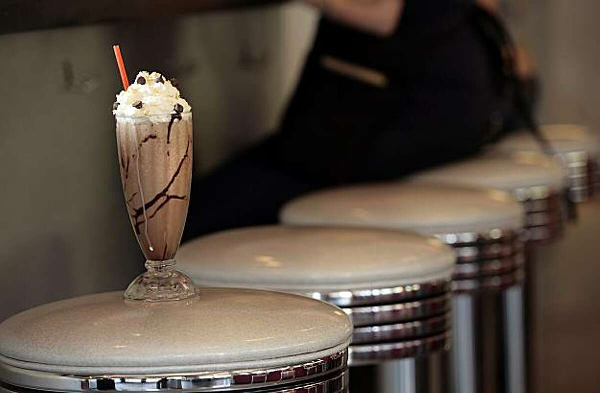 A milk shake at the Saturn Cafe in Berkeley, Calif., is seen on Friday, October 1, 2010.