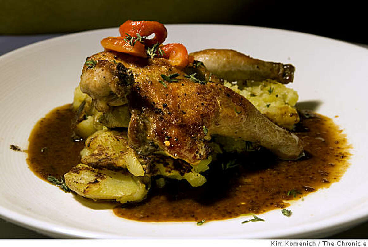 "Oven Roasted Poussin" is served at Sidebar Restaurant in Oakland Calif., on Saturday, Mar. 28, 2009.