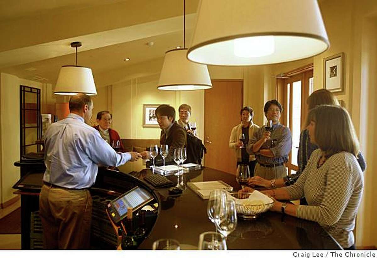 The taste room at Opus One in Oakville, Calif., on November 12, 2008.