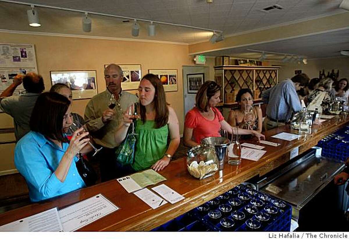 Charles Krug tasting room being visited in St. Helena, Calif., on Tuesday, August 5, 2008.