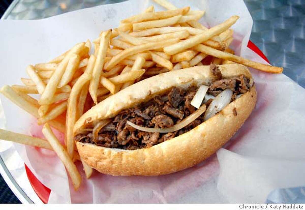 The basic Cheesesteak and Fries Combo at Theo's Cheesesteak Shop, a small cheesesteak and fries joint on Spear St. in San Francisco, Calif. on Tuesday, Feb. 26, 2008. Photo by Katy Raddatz / The Chronicle
