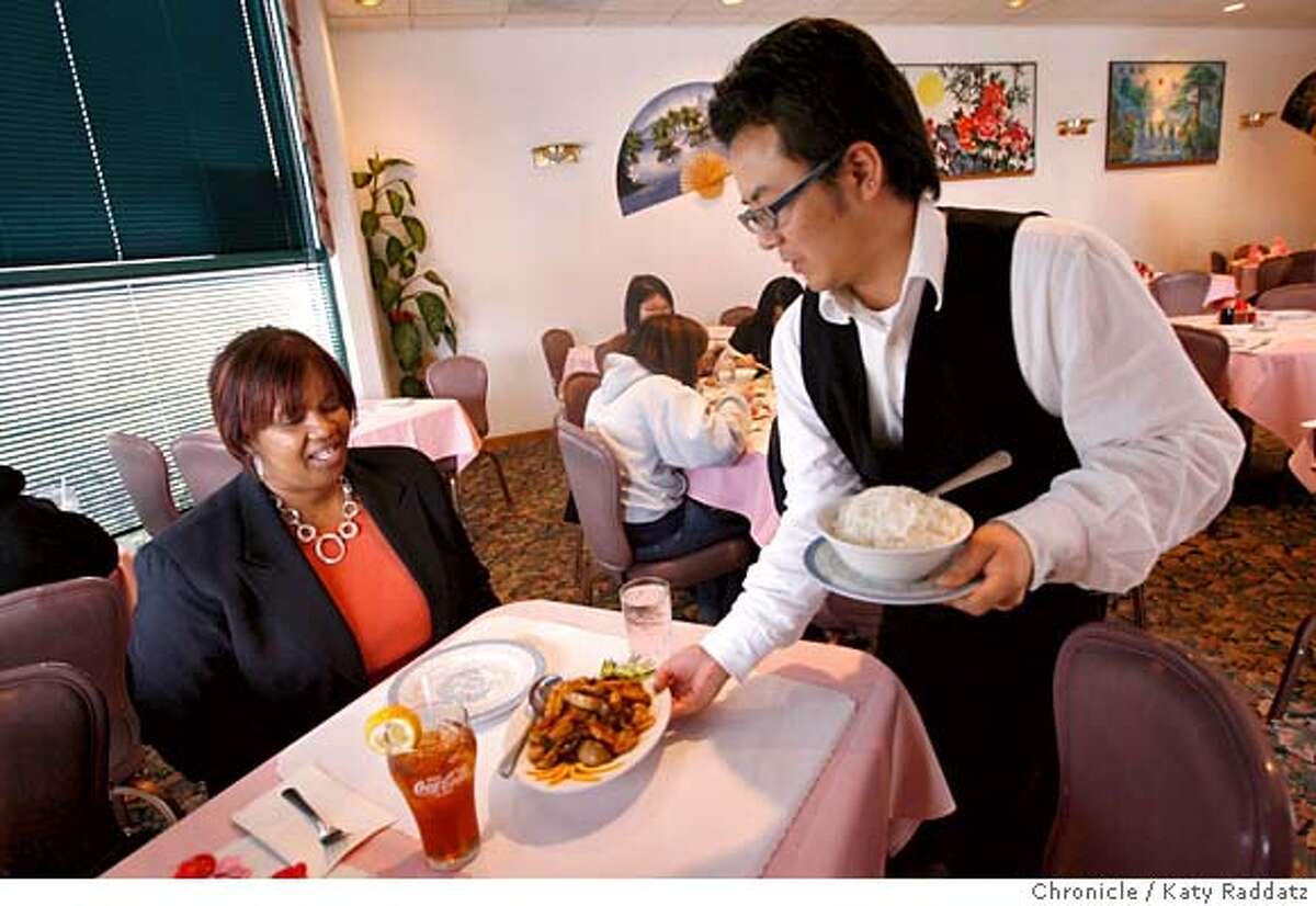 DINE12_PEARL A regular customer is served lunch at the Pearl Garden Restaurant in San Ramon. These pictures were made on Sunday, Jan. 27, 2008, in San Ramon, CA. KATY RADDATZ/The Chronicle MANDATORY CREDIT FOR PHOTOG AND SAN FRANCISCO CHRONICLE/NO SALES-MAGS OUT