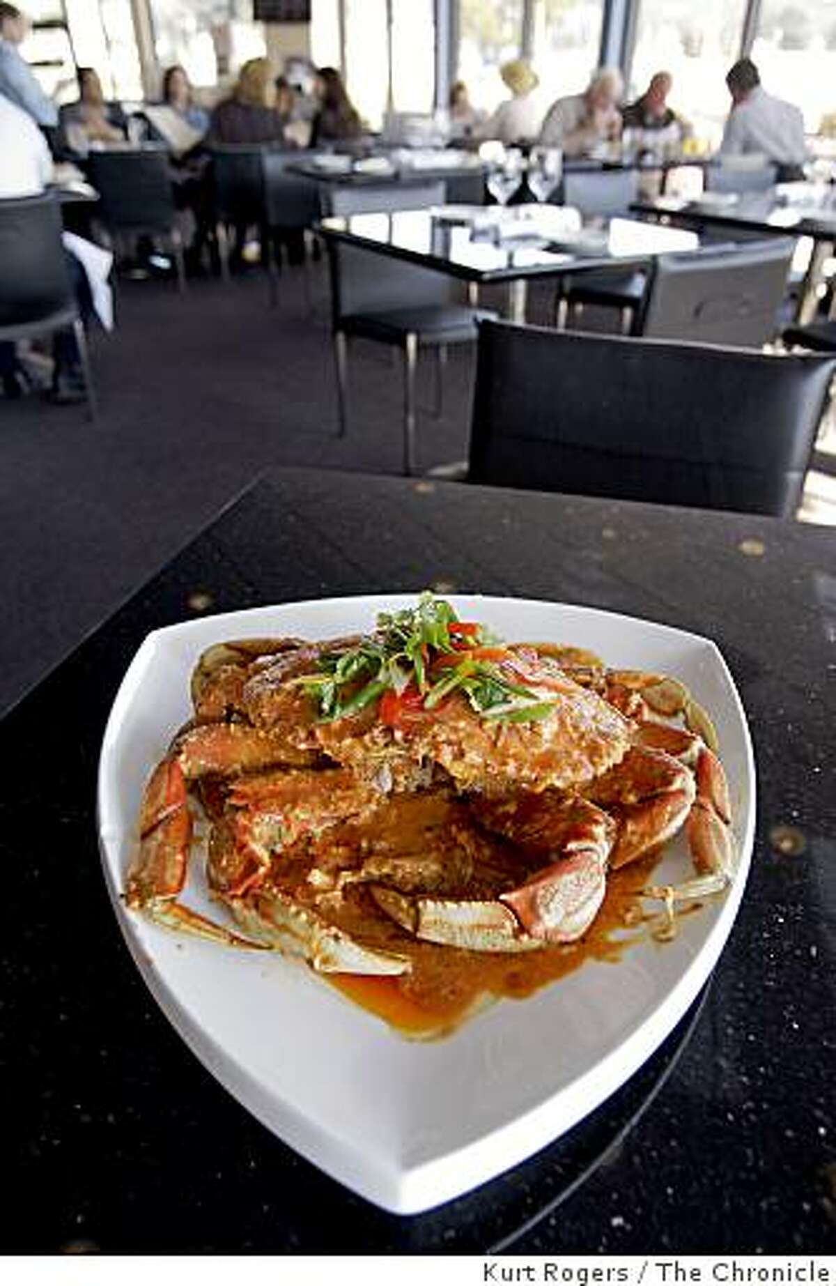 Singapore Chile Crab at the Crab Landing a new restaurant at princeton Harbor.. on Tuesday Feb 3, 2009 in Half Moon Bay , Calif