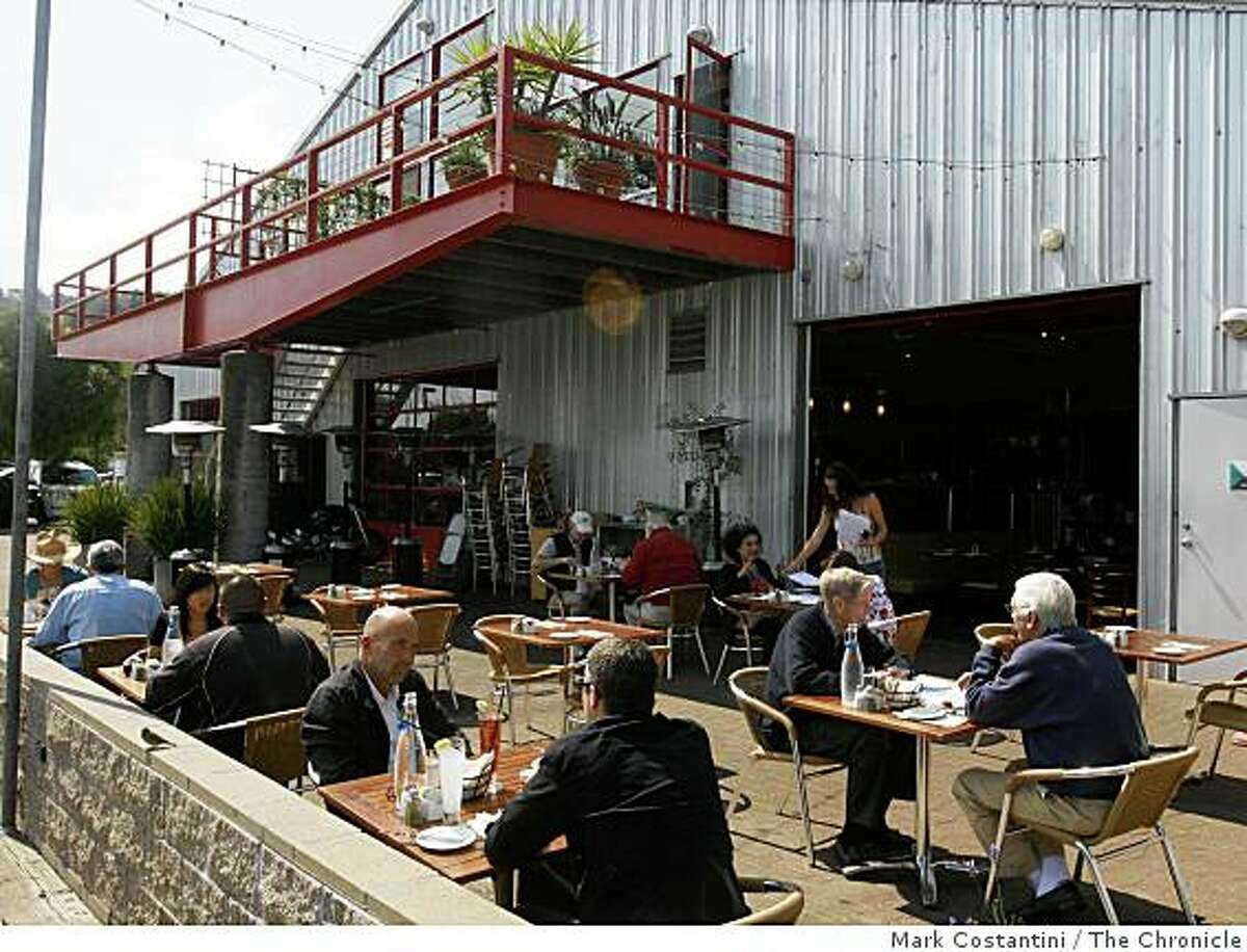 Another view of Le Garage, which is on the harbor in Sausalito.