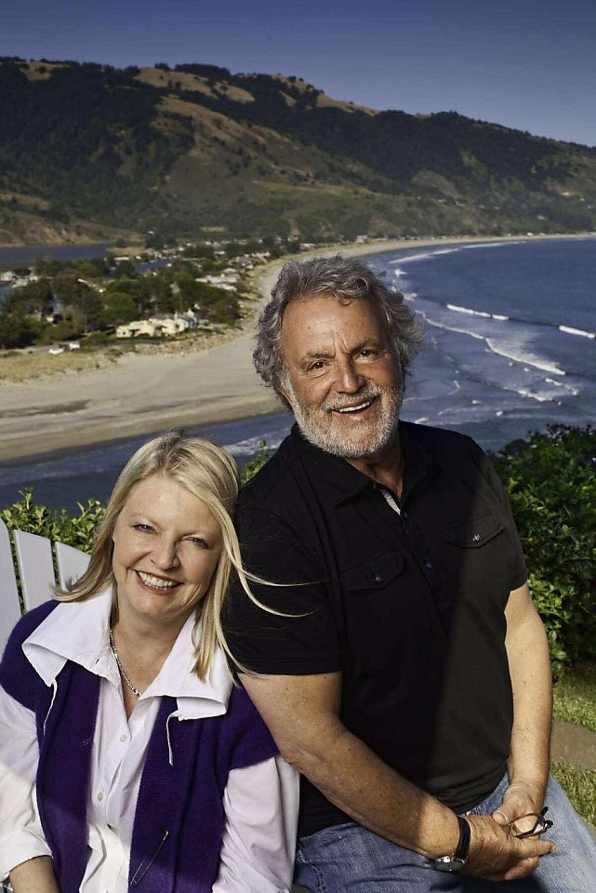 Nancy Hult Ganis and her husband Sid Ganis at their home in Bolinas, California, on Friday, July 1, 2011. The fall TV show "Pan Am'' about stewardesses from the '70s was created by Nancy Hult Ganis and her husband Sid Ganis (former prez of Motion Picture Academy of Arts & Sciences). Nancy was a stewardess back then and it is loosely based on her experiences.