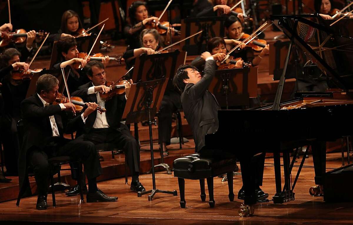 Pianist Lang Lang during the100th anniversary of the SF Syphony in San Francisco, Calif., on Thursday, September 7, 2011.