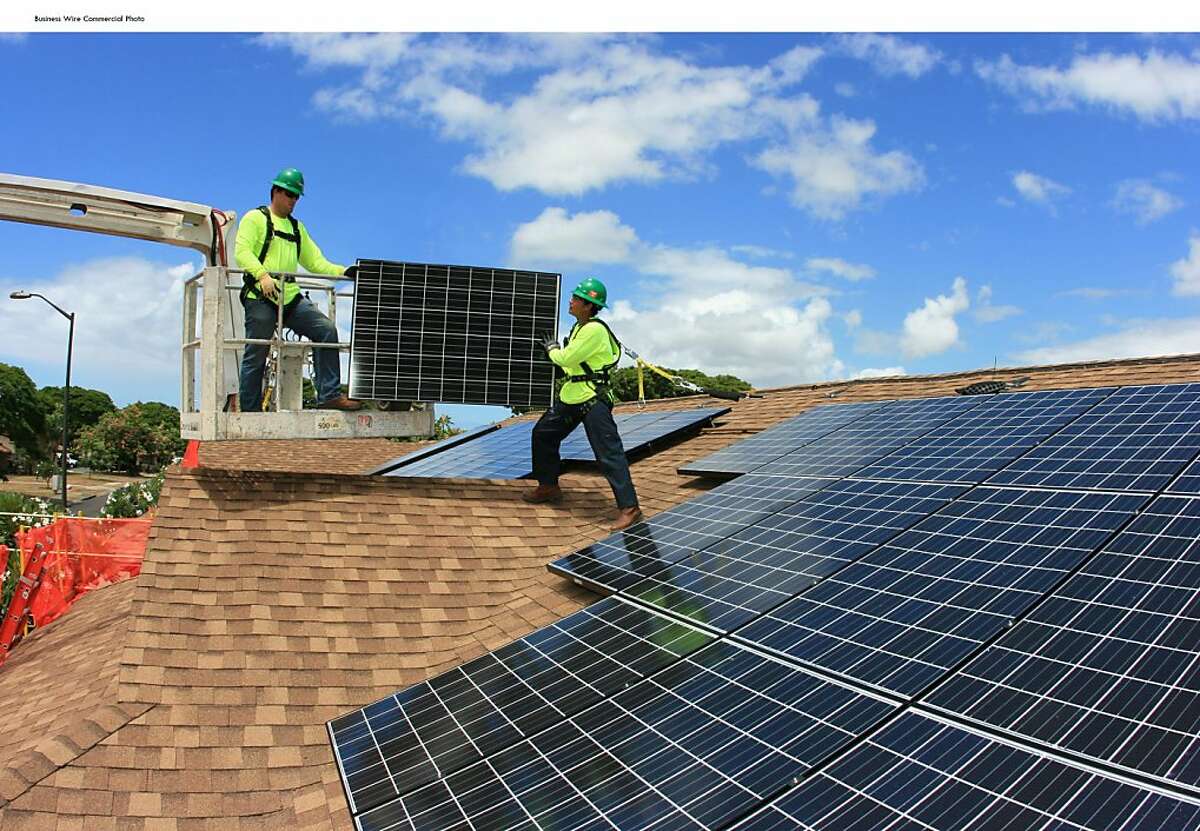 SolarCity workers install solar panels on rooftops at Hickam Communities at Joint Base Pearl Harbor-Hickam, where developer Lend Lease and SolarCity have partnered on the first SolarStrong-eligible project (Photo: Business Wire) Ran on: 09-08-2011 SolarCity workers install solar panels on rooftops at Hickam Communities at Joint Base Pearl Harbor-Hickam in Hawaii, where the first work of the huge project has begun. Ran on: 11-30-2011 SolarCity workers install solar panels on the roofs of military housing units at Hawaii's Joint Base Pearl Harbor- Hickam, part of a five-year, $1 billion program.
