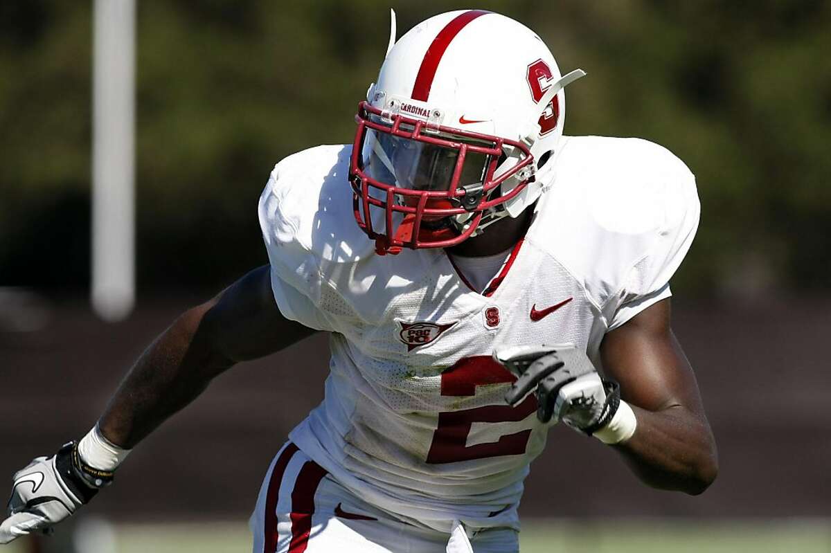 Stanford defensive back Wayne Lyons (2) runs a play during team practice Thursday August 25, 2011.
