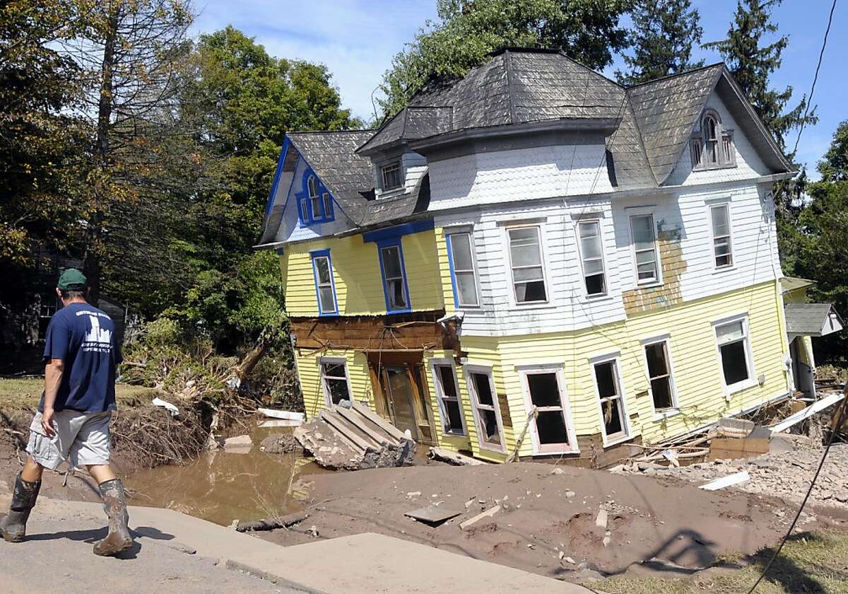 Hurricane Irene damage evident as flooding recedes