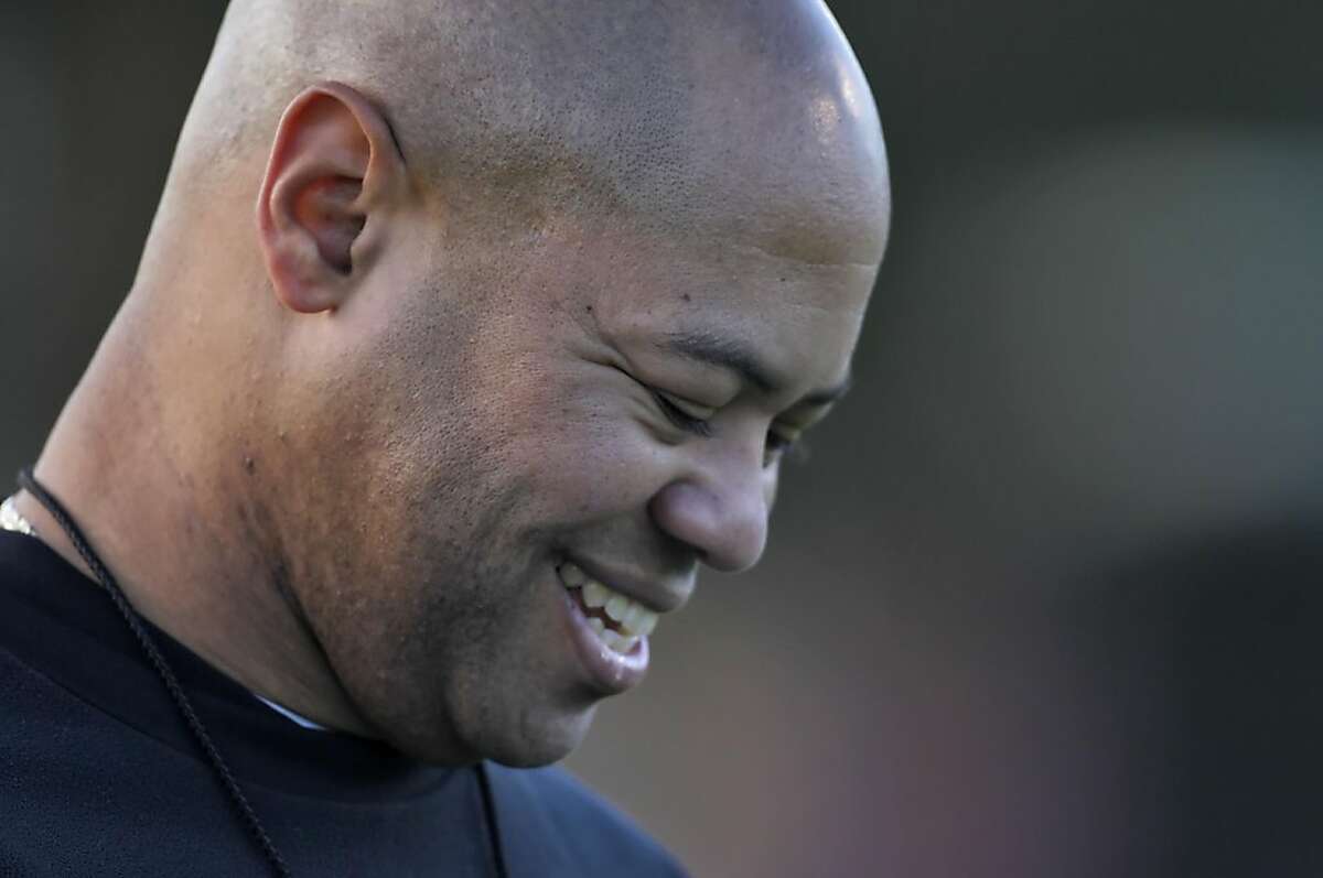 Stanford Cardinals new head coach David Shaw during football practice, Monday Feb. 21, 2011, in Stanford, Calif.