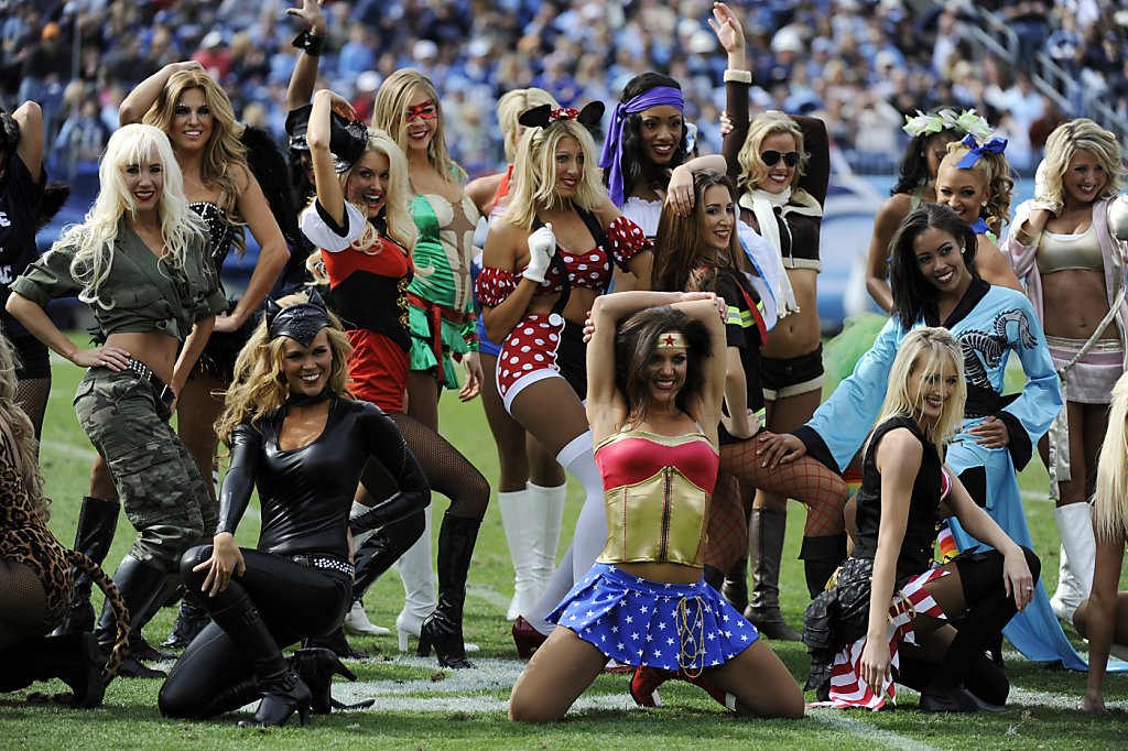 NFL cheerleaders don their best Halloween costumes