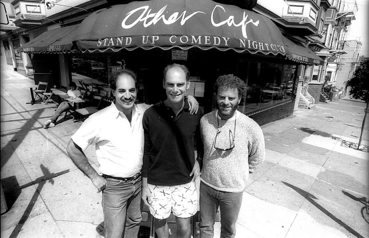 Richard Snow, Chip Romer, and Bob Ayres, owners of comedy club, Other Cafe, are seen in this Chronicle file photo from Sunday, July 13, 1986.