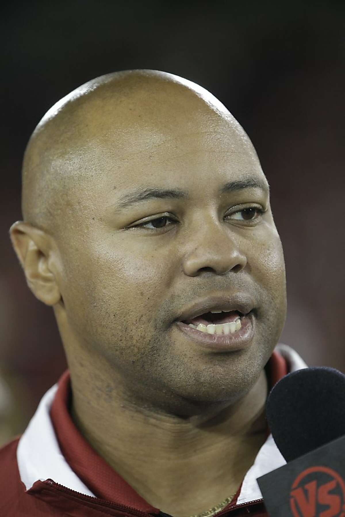 Stanford head coach David Shaw in the fourth quarter of an NCAA college football game in Stanford, Calif., Saturday, Oct. 8, 2011. (AP Photo/Paul Sakuma) Ran on: 10-22-2011 David Shaw warns that the Huskies are rolling since humbling losses to Stanford and Oregon in 2010. Ran on: 10-22-2011 David Shaw warns that the Huskies are rolling since humbling losses to Stanford and Oregon in 2010.