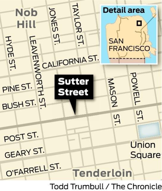 Sutter Street, Lower Nob Hill, S.F.