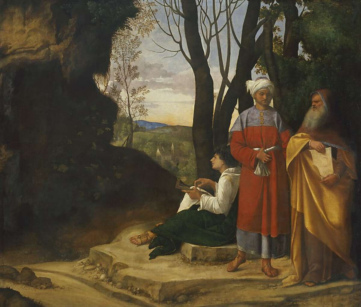 Giorgio da Castelfranco, called Giorgione. The Three Philosophers. ca. 1508-1509. Oil on canvas. Gemäldegalerie of the Kunsthistorisches Museum, Vienna. GG_111_Neu.tif
