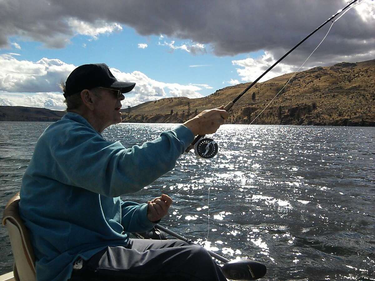 Master flyfisherman Ed Rice does his thing at Lake Rufus Woods