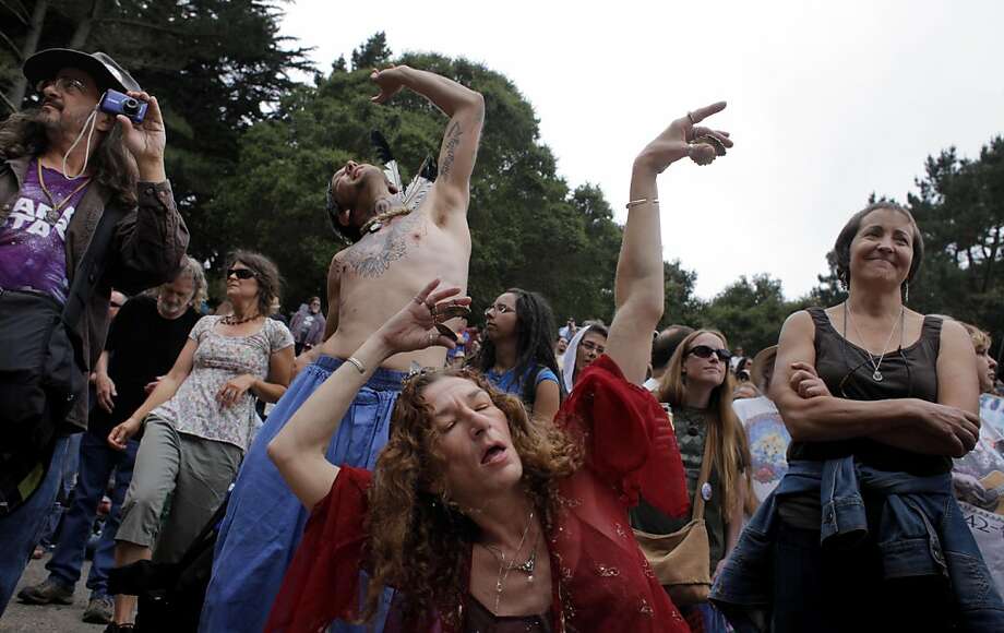 Kathryn Murray Of Santa Cruz Dances To The Music At The Jerry Garcia Day Celebration Kathryn Murray Of Santa Cruz Dances To The Music At The Jerry Garcia Day Celebration