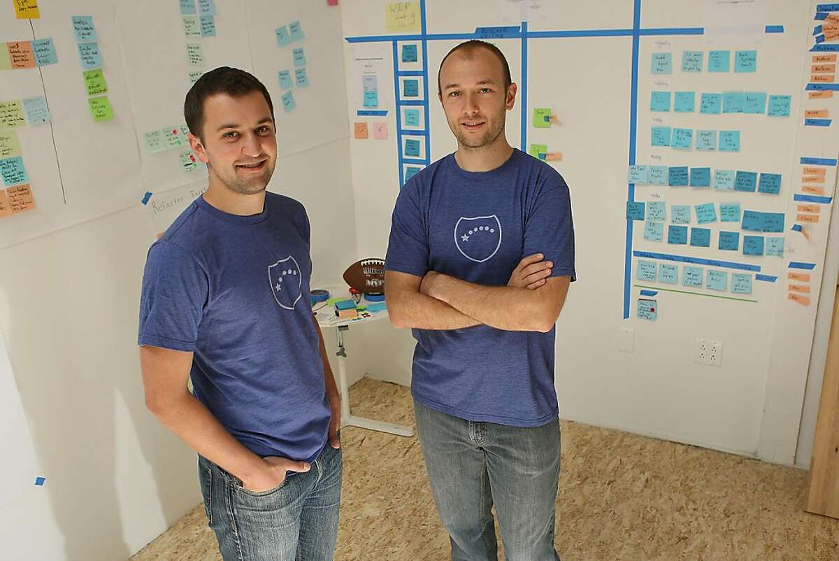 Co-founders John Zimmer (eft), chief operating officer, and Logan Green (right), chief executive officer, in San Francisco, Calif., on Wednesday, August 17, 2011.