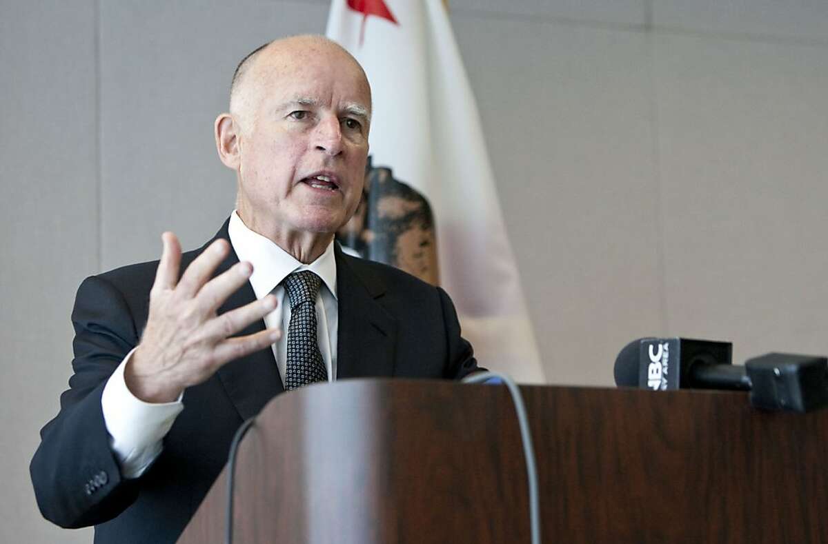 Governor Jerry Brown speaks about his nomination of Goodwin Liu, a UC Berkeley law professor, to the California Supreme Court during a press conference in San Francisco, Calif., on Tuesday, July 26, 2011. Liu was previously nominated by President Obama to the Ninth U.S. Circuit Court of Appeals in San Francisco, but the appointment was blocked by Senate Republicans.